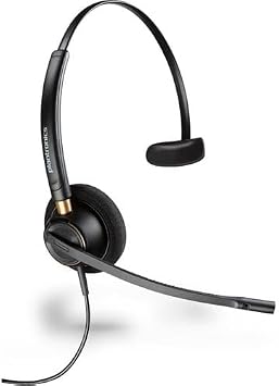 TWA Bundle of Poly HW510 Quick Disconnect Monoaural Headset with Noise-Canceling Microphone and Flexible Boom with Microfiber Cloth