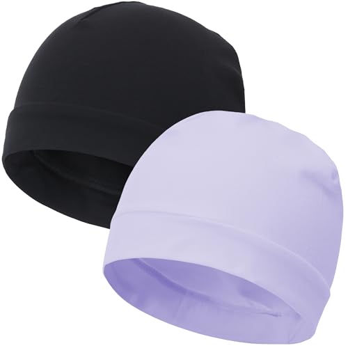 Image of vidsel 100% Cotton Skull Caps Beanie Night Cap Sleep Hats for Men Women | Breathable,Soft,Lightweight Skully Cap,Running Beanie Cycling Helmet Liner,Wicking Head Cover,CPAP Chemo Bald Cap