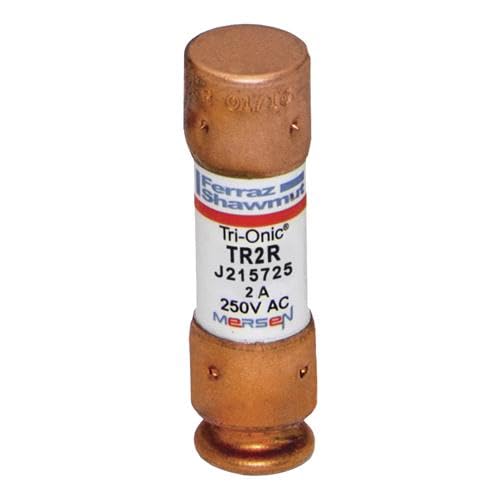 Ferraz Shamwut/Mersen TR-2R, 2 Amp (2A) 250V Fusetron Dual Element Time-Delay Current Limiting Class RK5 Fuse, UL Listed