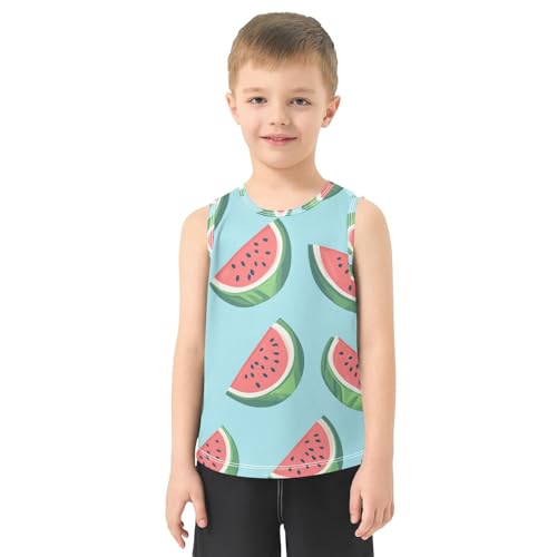 susiyo Summer Watermelon Seamless Boys Sleeveless Tank Top Girls Athletic T Shirt2