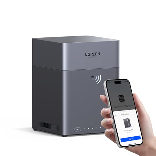 How to Set Up Media Server for Home Theater? UGREEN NASync DH4300 Plus 4-Bay Desktop NAS, Support Capacity 120TB (Diskless), Remote Access, AI...