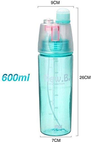 SHOPPOSTREET Spray Water Bottle 600 ML Sports Spray Water Bottle Straw Outdoor Bicycle Cycling Sports Gym, Outdoor Sports, Summer Bottles (Multicolor)