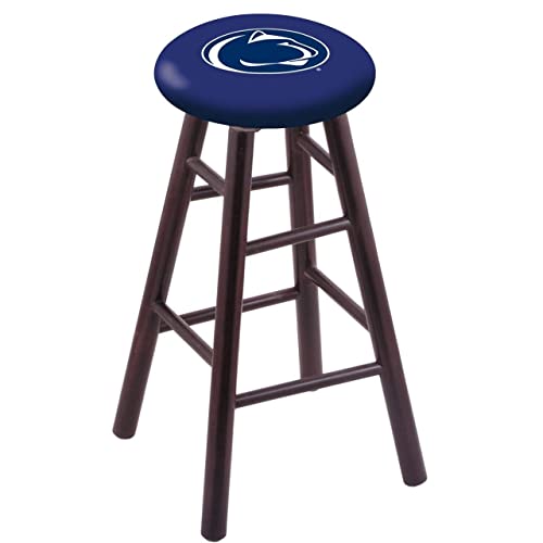 Holland Bar Stool Co. Maple Counter Stool in Dark Cherry Finish with Penn State Seat by The