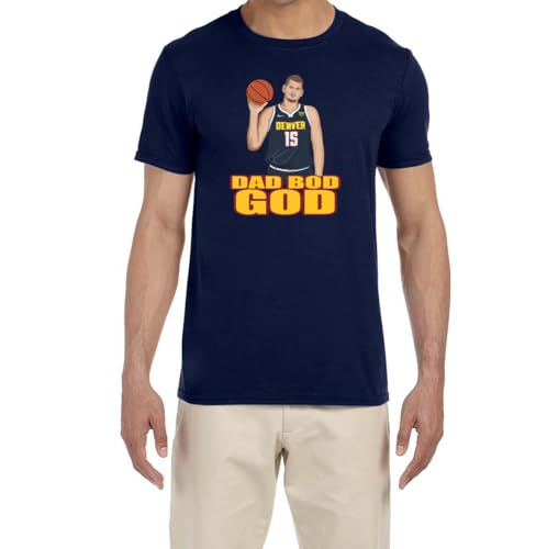 Navy Nikola Jokic Dad BOD God T-Shirt