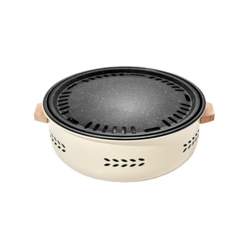 NYHGOXM 便携式 焚き火台 囲炉裏 バーベキューコンロ キャンプ用品 煮茶器 ??炉 バーベキューグリル 防?設計 35x35x11cm アウトドア BBQ セット (コンロ + 304ステンレスグリル + グリルパン + 三斤炭 + 収納バッグ +