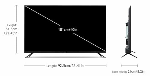 Image of VW 101 cm (40 inches) Linux Frameless Series Full HD Smart LED TV VW40C3 (Black) | with 18 Months Warranty