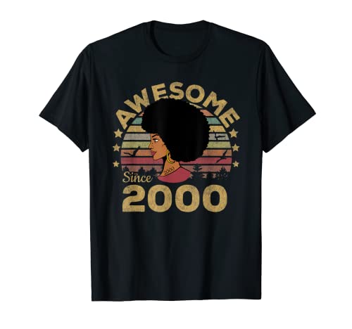 Retro Vintage Birthday 2000 Limited Edition Woman and Girl Camiseta