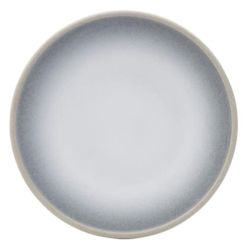 Utopia Moonstone Plate 7inch / 17.5cm, Pack of 6, White, Black, 7 inch