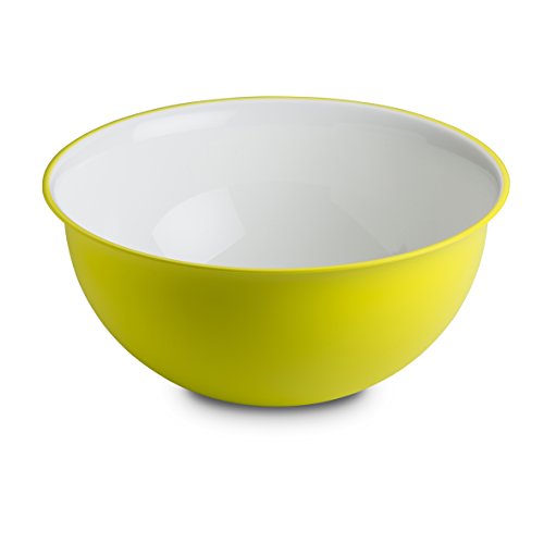 omada Ensaladera de diseño 6.5 litros, medidas: 32.5 x h 15.5 cm blanco por dentro, coloreado por fuera, en plástico y antibacteriano, apto para MICROONDAS e irrompible, línea Sanaliving