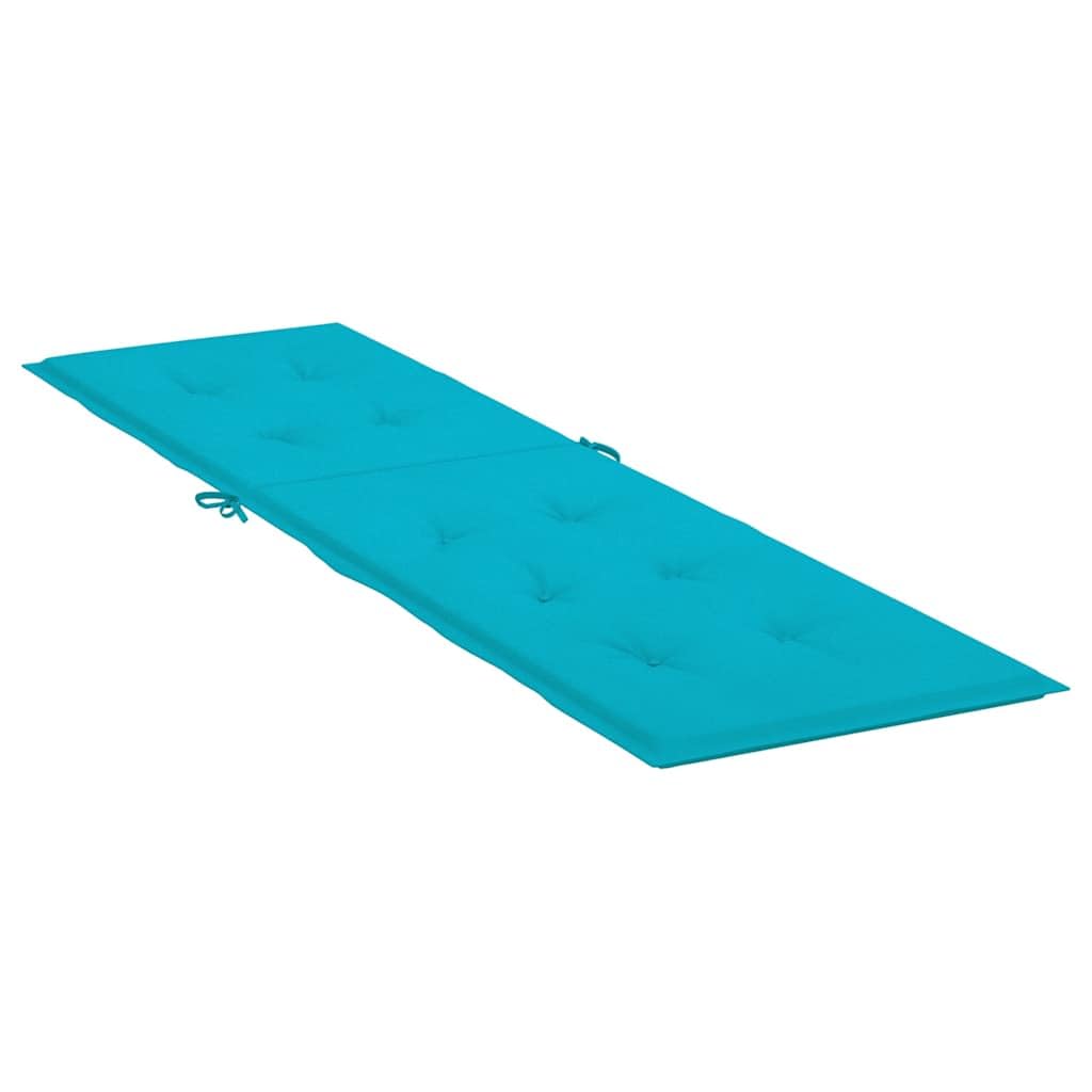 Turkusowa nakładka na leżak z tkaniny Oxford, 180 x 50 x 4 cm, odporna na działanie wody i antypoślizgowa, ze sznurkami, oddychająca i miękko wyściełana, do ogrodu, na balkon, taras