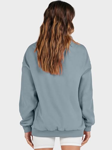 Image of ANRABESS Womens Oversized Sweatshirts Mock Neck Pullover