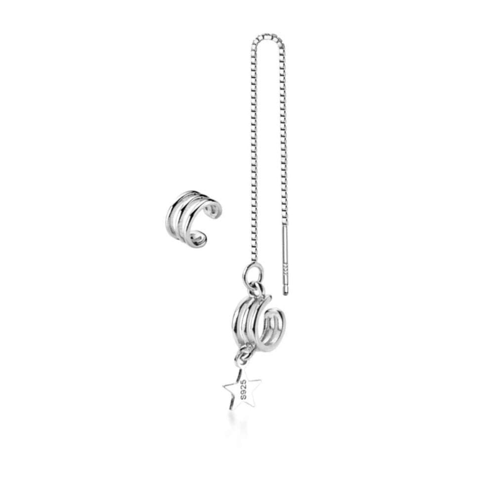 Minimalist Asymmetric Lovely Layer Ear Line Cuff Clip on Earrings for Women Jewelry Gift