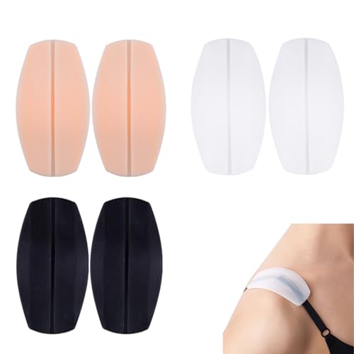 Ryaupy Lot De 6 Coussinets Antidérapants en Silicone pour Bretelles De Soutien-Gorge, Silicone Antidérapant, Soulagent La Douleur des Épaules, Couleur De La...