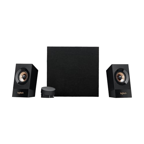Logitech Z533 2.1 Sistema de Altavoces 2.1 con Subwoofer, Sonido Potente, 120W de Pico, Graves Potentes, Entradas Audio 3,5 mm/RCA, Multidispositivo, Enchufe EU, PC/PS4/Xbox/TV/Smartphone/Tablet