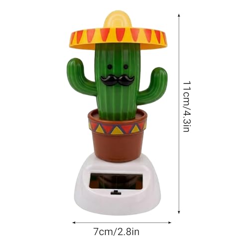 Bobbleheads solares de cactus: figuras alegres para el salpicadero del coche 6