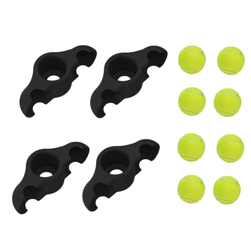 Yhsioaklo Adaptadores De Pies A Presión para Ciclismo | Equipo De Entrenamiento Central Portátil 4X con 8 Pelotas De Tenis | Pies Basculantes para Soporte De Bicicleta Estacionaria para Equilibrio De