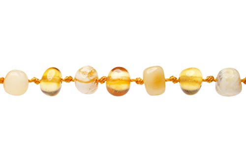 Image of Genuine Amber Necklace From Baltic Sea made with Polished Honey and Polished Milky 19.7 Inches (Adult)