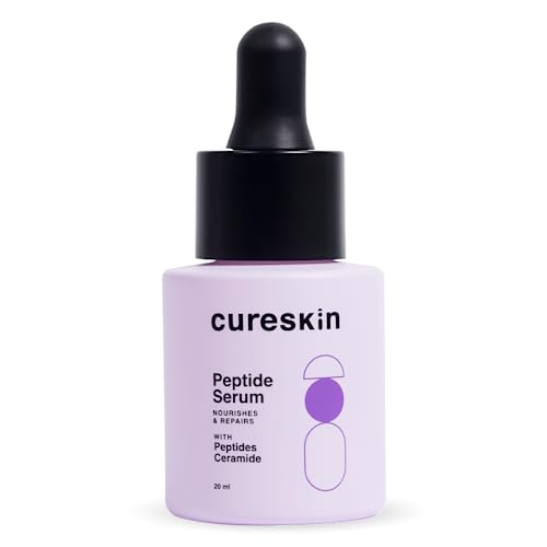 CureSkin Peptide Anti-Aging Face Serum | Reduces Fine Lines & Wrinkles, Hydrates the Skin | Peptides, Ceramide Repairs Skin & Gives Glow | Gently Heals Your Skin | Paraben Free | 20 ml