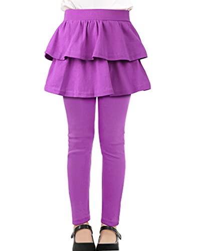 Image of KEREDA Girls Leggings Ruffle Skirt School Uniform Pants Kids Clothes