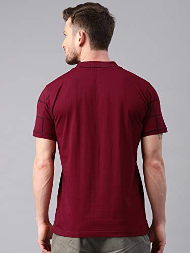 Image of KRYPTIC Men's Ultra-Soft Cotton Rich Casual Printed Half Sleeve Regular Fit Classic Polo T-Shirt - Soft, Cool & Stylish Everyday Wear