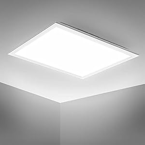 B.K.Licht LED Paneel I plafondlamp vierkant I plafoniere I ultra plat (5.5cm) I plafonniere I l: 29.5cm I 4.000K I 1.200 lumen I 12W LED plafondlampen I lampen