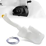 OE Style Car Windshield Washer Reservoir Tank Reservoir Cap Washer Fluid Pump Compatible with 14-16 Jeep Cherokee, CH1288251, White