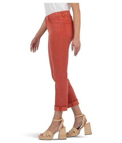 KUT from the Kloth Women's Amy Crop Straight Leg-Roll Up Fray Princess Seam2