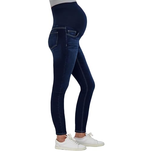 Savi Parker Jeans de Maternidad para Mujer sobre el Vientre - Ropa de Embarazo para Todas Las Estaciones, Pantalones de Maternidad - Entrepierna de 29 Pulgadas, Lavado Oscuro, X-Large
