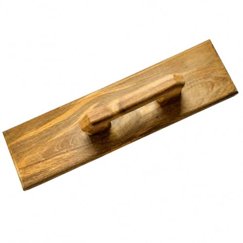 Image of Snevil Trowel Mason Tool for Plastering and Cement Work | Teak Wood | Handmade Tool for Gardening and DIY Work (18 x 4.5 inches)
