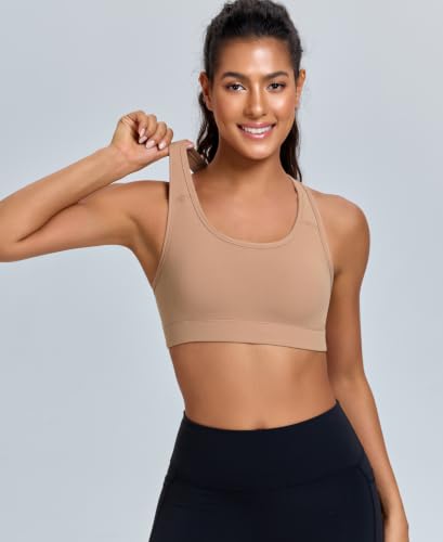 Image of Oalka Women's Racerback Sports Support Workout Running Bras