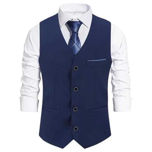 Men's Slim Fit V-Neck Sleeveless Waistcoat – Suit Vest For Wedding, Business & Groomsmen3