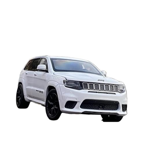 AOMUZE for Jeep Grand Cherokee 1:32 Alloy Car Molded Die Cast Dirt Bike Metal Car Model Simulation Sound & Light Collection(White)