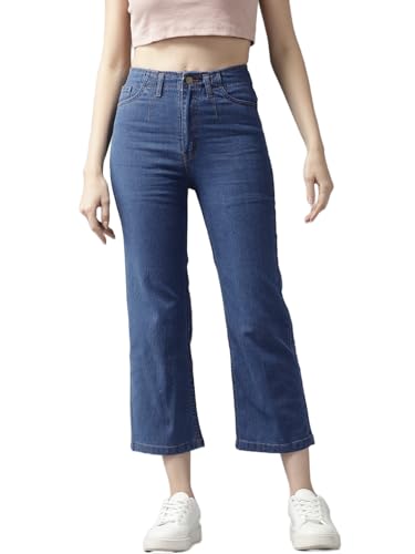 Image of GUTI Womens High Rise Crop Length Jeans()