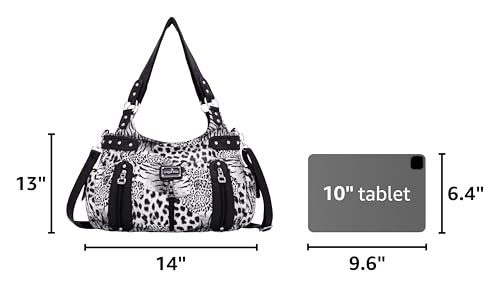 Image of Angel Kiss Large Purses and Handbags for Women Washed Faux Leather Crossbody Hobo Satchel Shoulder Handbag Tote Purse