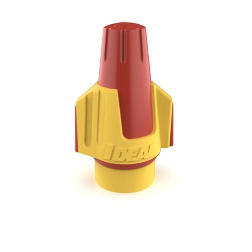 Image of Ideal Electrical Twister Proflex (30-1347JR) Red /Yellow Wire Connector, Jar of 400 - Smooth Twist-On Wire Nuts for 22 to 8 AWG with Comfort SureGrip and Flexible Skirt