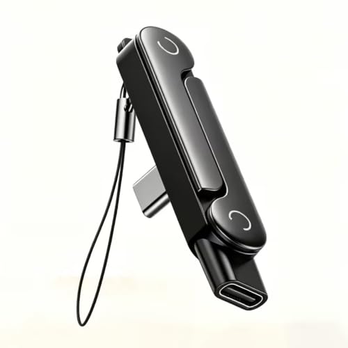 Image of Tobo USB C to USB C Adapter with Foldable Phone Stand, 240W PD Fast Charging Type C Male to Female Converter, 90 Adjustable USB-C Extender for Laptop, Tablet & Smartphone (Charging & Data) TD-1644CC