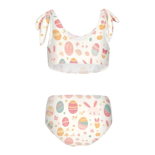 KLL Easter Eggs Pattern Holidays Girls' Two Piece Bikini Sets Quick-Dry Swimsuit Swimming Suits Cute Shoulder Strap2