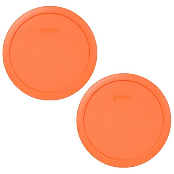 Pyrex 7402-PC 6/7 kopp orange rund plast mat förvaring lock - 2-pack