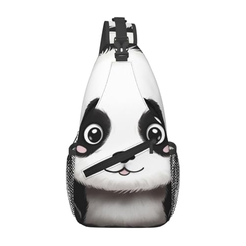 Bolso Cruzado para Hombre Bolsa Diagonal Negra Panda miniatura 1