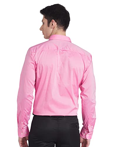 Image of Park Avenue Men's Full Sleeve Slim Fit Medium Green Formal Shirt
