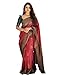 SGF11 Women's Kanjivaram Soft Lichi Silk Saree With Blouse Piece (Maroon Copper)