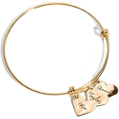 MignonandMignon Personalized Heart Charm Name Bracelet Cover