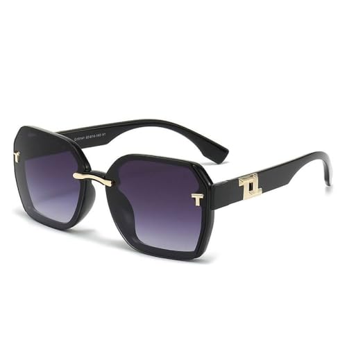Lunettes de soleil carré contre l'éblouissement avec monture métal anti-fatigue UV400