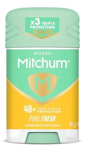 Revlon Mitchum Women Triple Odor Defense 48HR Protection Deodorant Stick and Antiperspirant Pure Fresh Dermatologist Tested 41 g (Pack of 1)