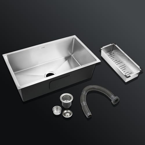 Image of ALTON HMS25010, SS-304 Grade, 30x18x9 INCH, Handmade Single Bowl Sink,Matte | Kitchen Sink With Basket