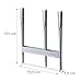 Relaxdays Sawhorse, Wood Sawing, 150 kg, Work Bench Chainsaws, Firewood, Sturdy Steel, HxWxD 81 x 75.5 x 81 cm, Silver, 100% Relaxdays Sawhorse, Wood Sawing, 150 kg, Work Bench Chainsaws, Firewood, Sturdy Steel, HxWxD 81 x 75.5 x 81 cm, Silver, 100%