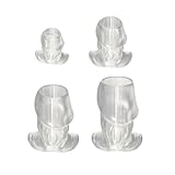 Jinqian 4 Stück Hohl Analplug Set, Analtunnel S/M/L/XL Buttplug Hohlstecker Anal Spekulum Vagina Expansion Anal Douche Einlauf SM Sex Spielzeug für Anfänger,Frauen,Männer,Paare(Transparent)