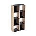 Estantería Cubo de Madera MDF Negra y Beige contemporánea, de 60x29x120 cm - LOLAhome
