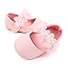 Baby Girls Little Lace Flower Shoes Princess Fashion Soft Sole Step Shoes Baby Kids Lightweight Indoor (Red, 4 Infant)