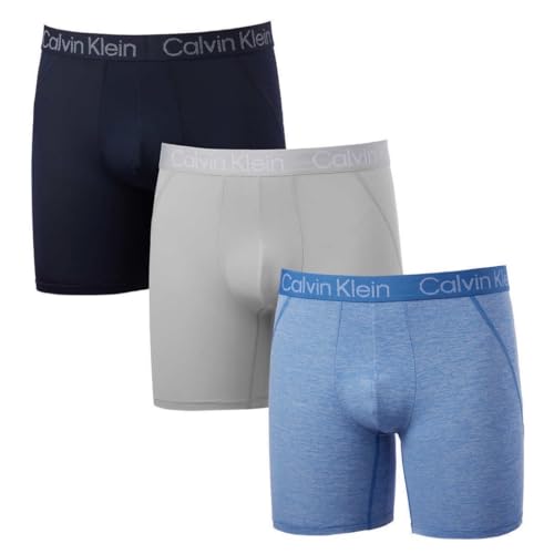 Calvin Klein Men`s Boxer Briefs Pack of 3 Medium Bue Multi